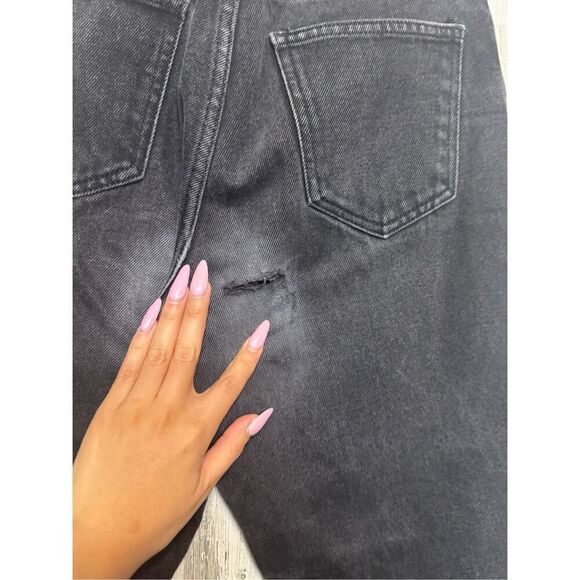 Nasty Gal collection black mom super high rise jeans size 6 - Picture 13 of 13